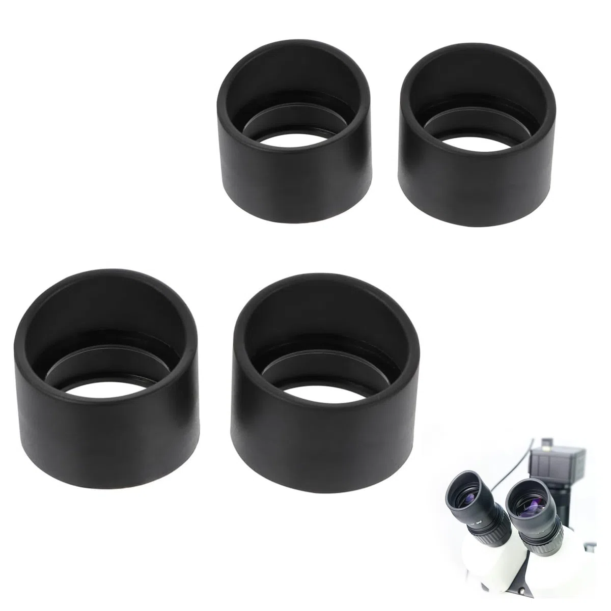 4 Pezzi Coprioculare Oculare 34-38 mm Gomma Coprioculare Coprioculare Microscopi Protezione Copertura oculare in Gomma Adatte per Oculari per Microscopio, Cannocchi Flat Angle (34-38mm)