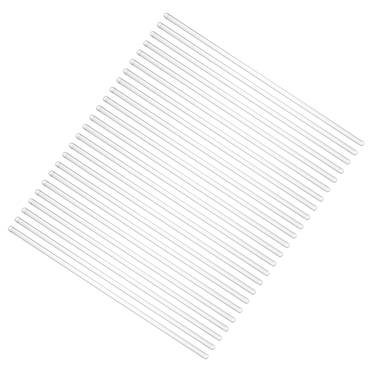 PATIKIL Bastoncino In Vetro Borosilicato, 11.81 Pollici 8 Mm Di Diametro Bacchette Di Mescolamento Per Caffè Cocktail Agitatori Cucchiai Per Miscelazione Per Laboratorio, 24 Pezzi
