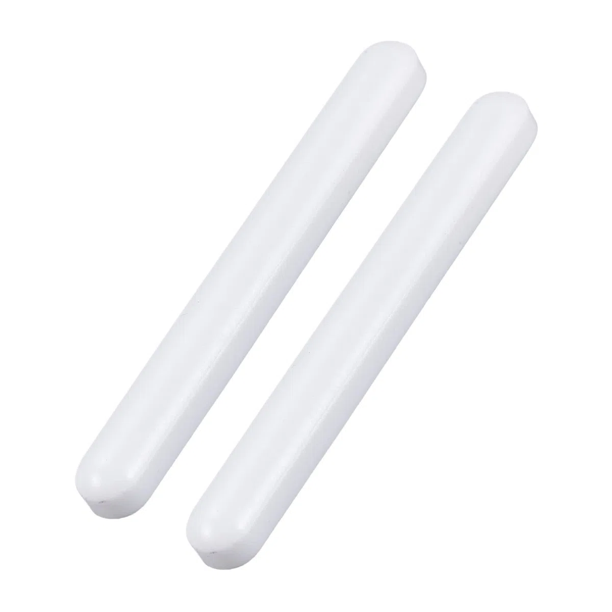 PATIKIL 80mm(3.15") x10mm Magnetico Agitatore Miscelatore Agitazione Barra Asta, 2pz Cilindro Forma Rivestimento Magnete per Laboratorio, Bianco