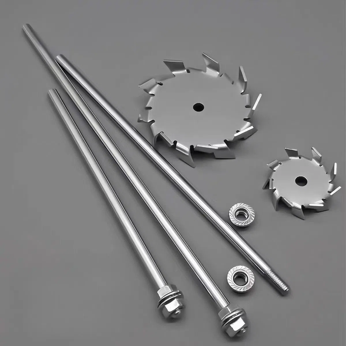 Aste di agitazione in acciaio inox 304 - palette seghettate per dispersori da laboratorio(Stirring rod 400mm)