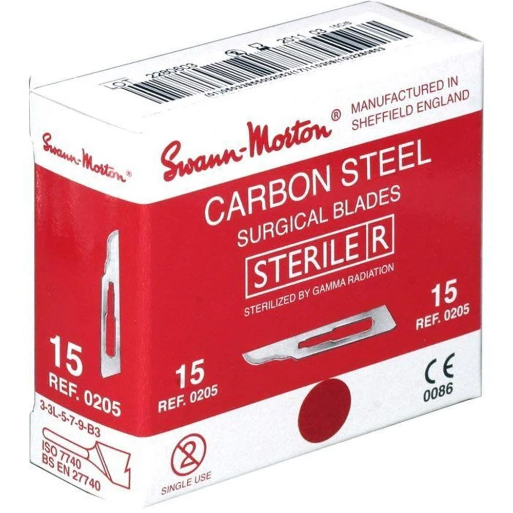Swann Morton - Lame per bisturi, misura 15, sterili