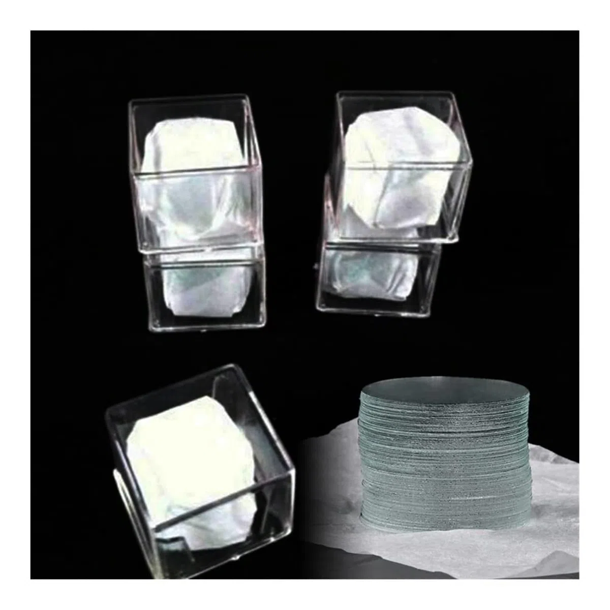 Accessori per microscopio vetrini in vetro per microscopio 12mm 13mm 14mm 15mm 16mm 18mm 19mm 20mm diametro coprivetrini rotondi in vetro per microscopio 100 pezzi(16mm)