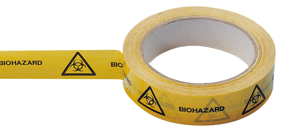 Neolab 2 7010 Biohazard tape 25 mm x 66 m roll Yellow