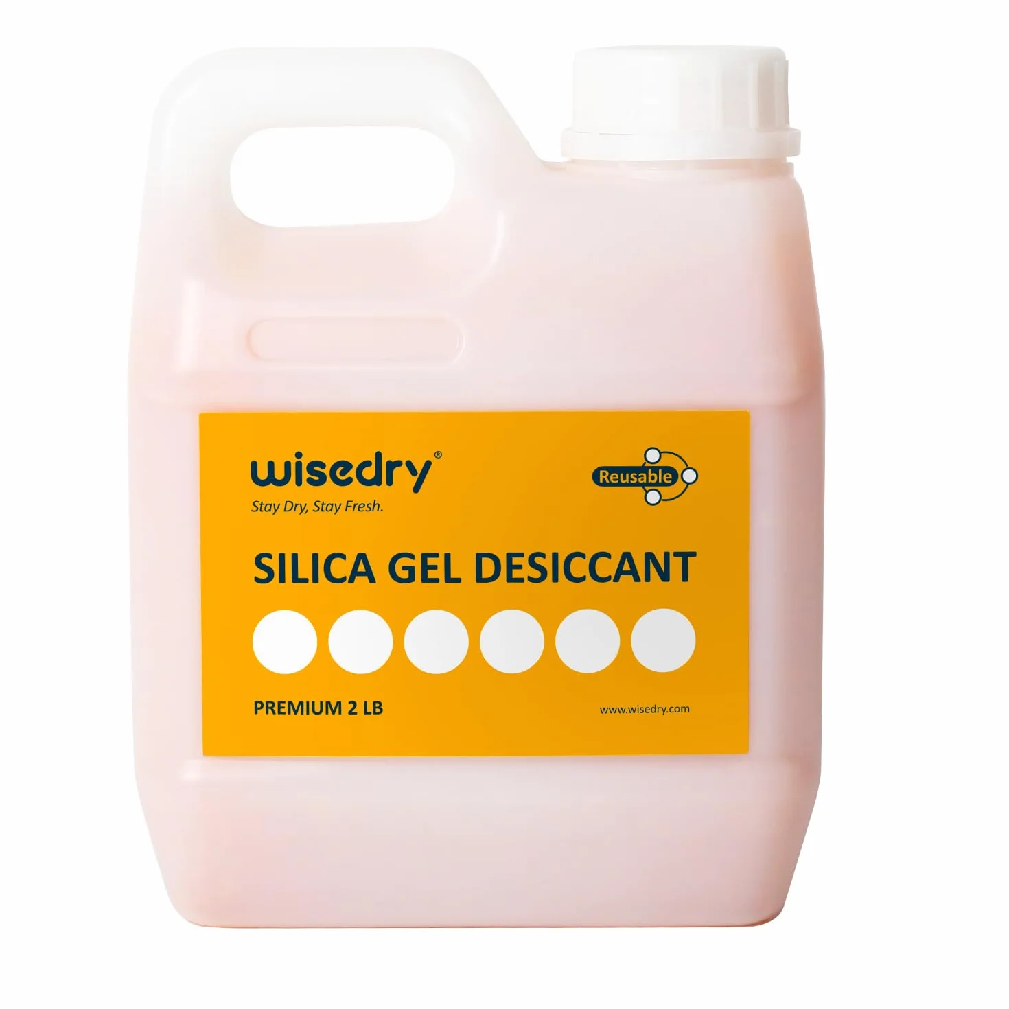 wisedry Perline essiccanti in gel di silice, riutilizzabili, con indicazione del colore, 0,9 kg, dimensione della perlina 2-4 mm, ricaricabili