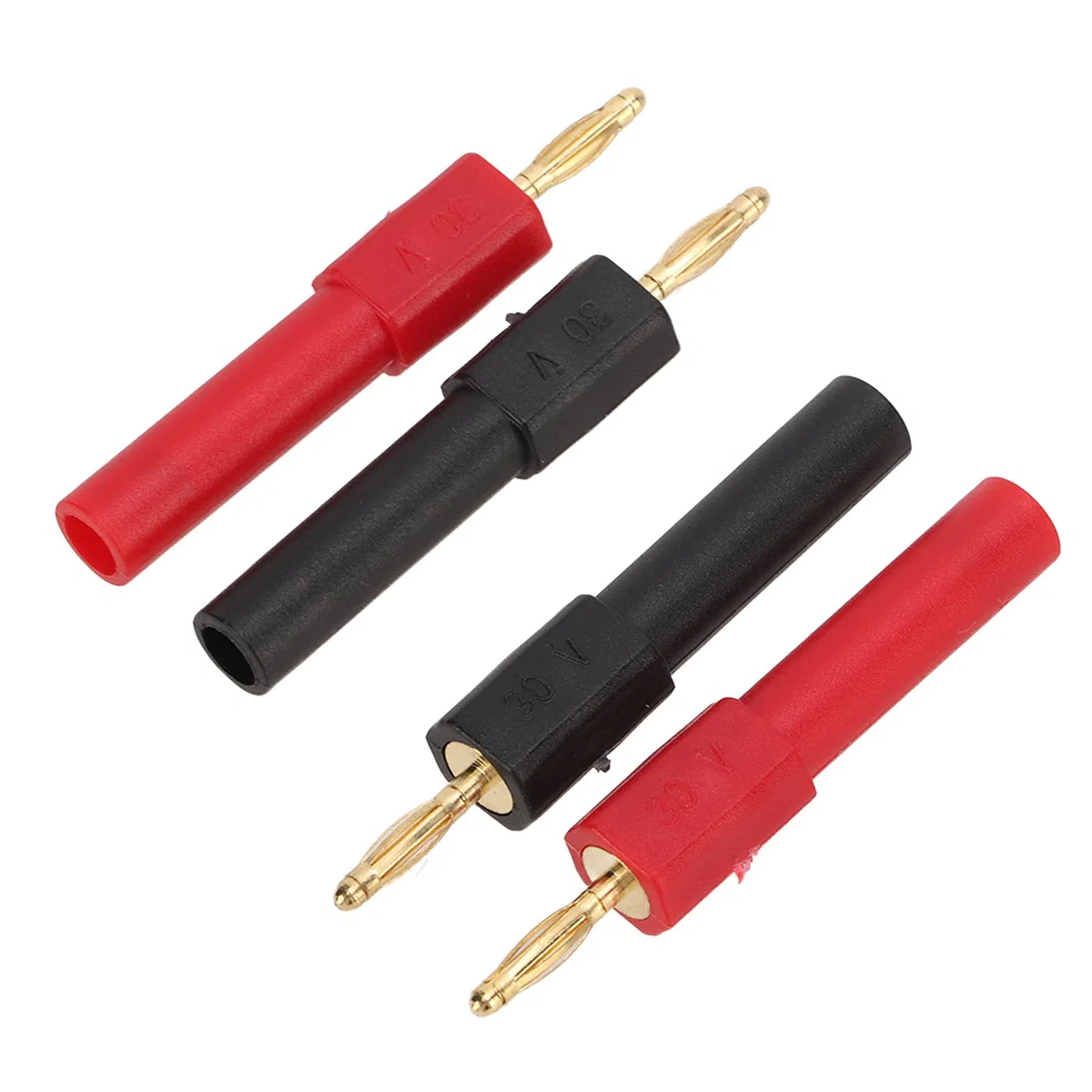 Set 5 Adattatori Spina Banana 2mm-4mm per Collegamenti Elettrici Circuiti Test e Laboratorio Elettronico