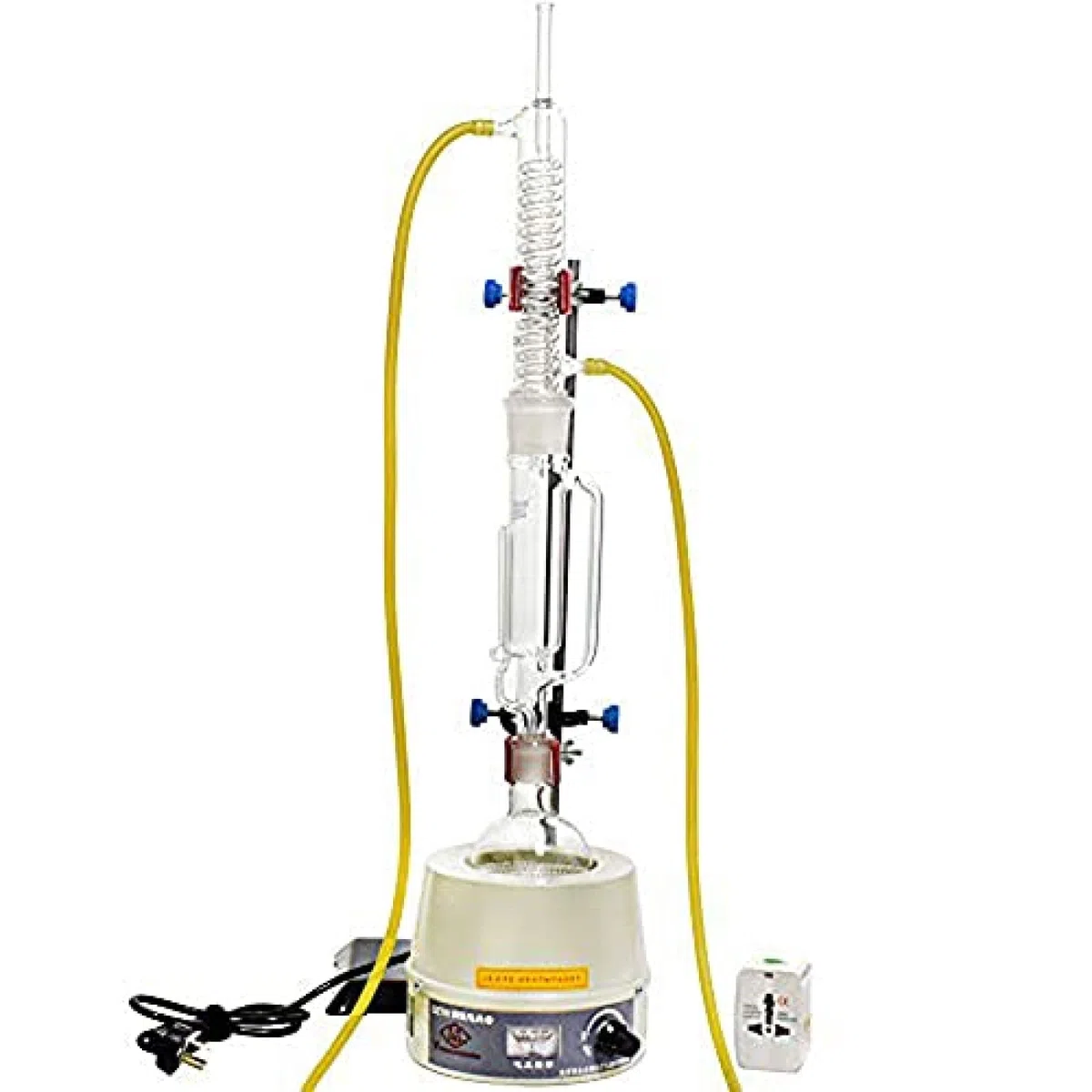 Estrattore sperimentale Soxhlet 500ml 10 estrattori di Grasso serpeggianti in Vetro con Camicia riscaldante elettrica