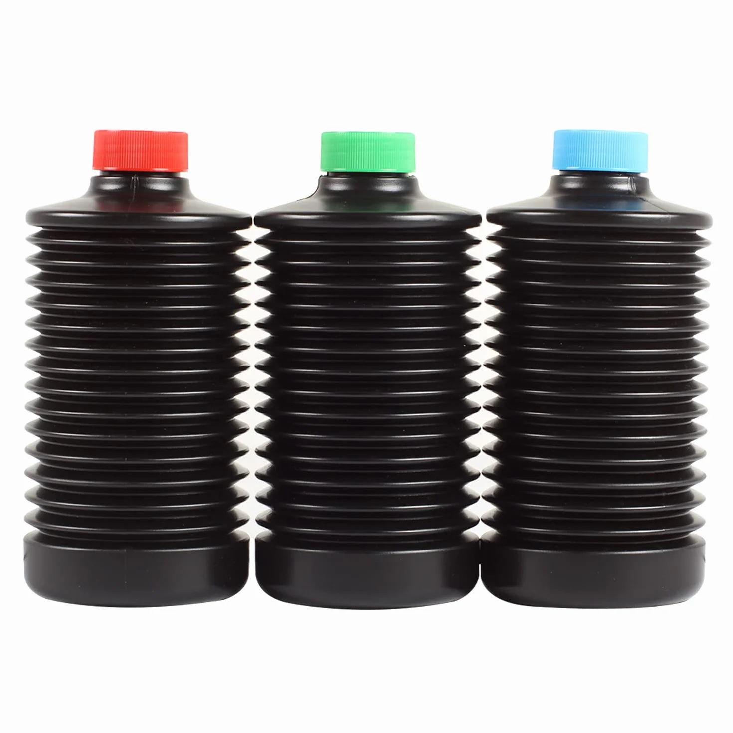 3X eTone Collapsible Storage Bottle 1L/1000ml HDPE for Darkroom Chemical Laboratory Chemical Reagent Bottle Photosensitive Material (3X Pieghevole Bottles)