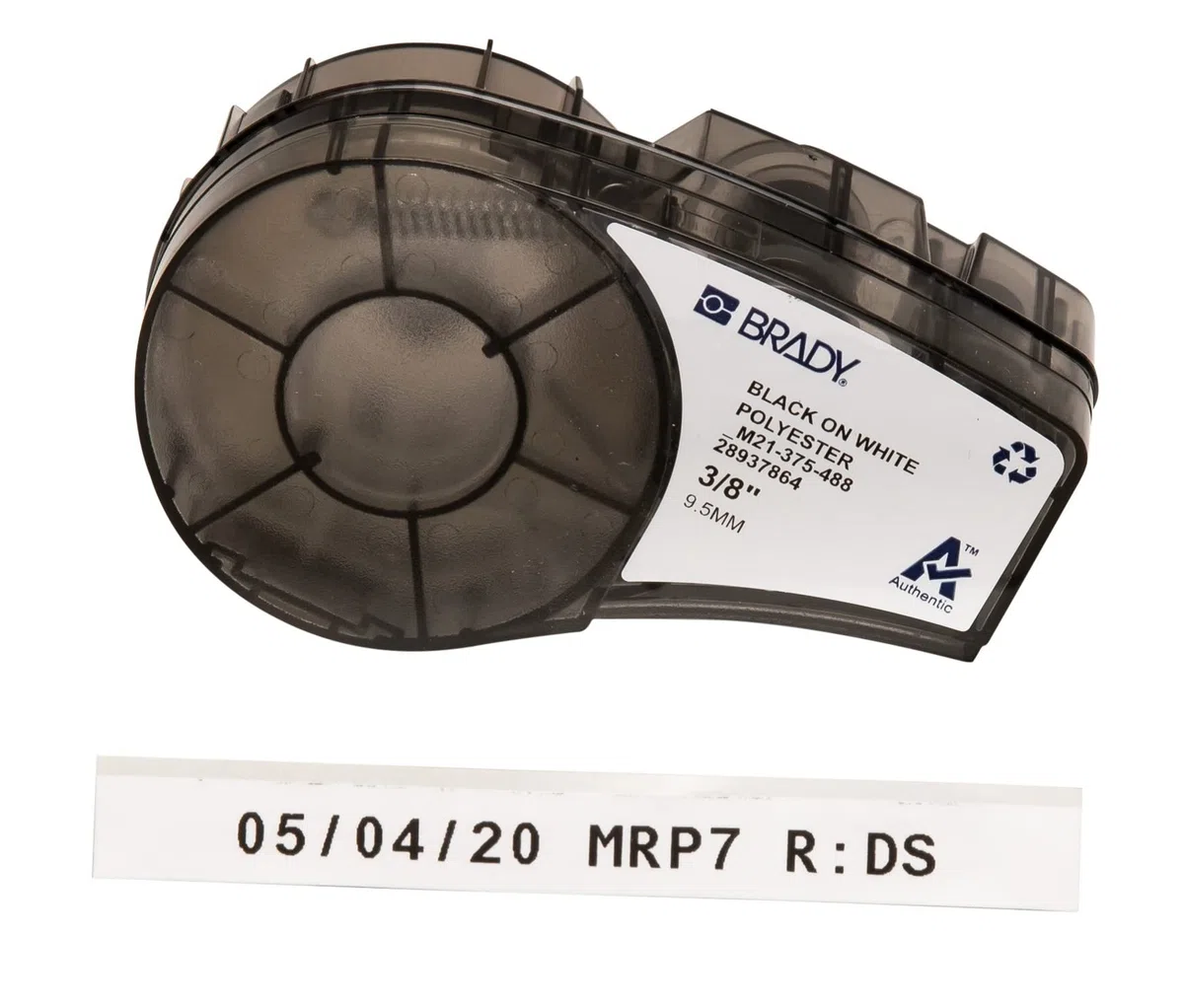 Brady M21375488 Tape for Lab Pal, Polyester, 9.5 mm, White