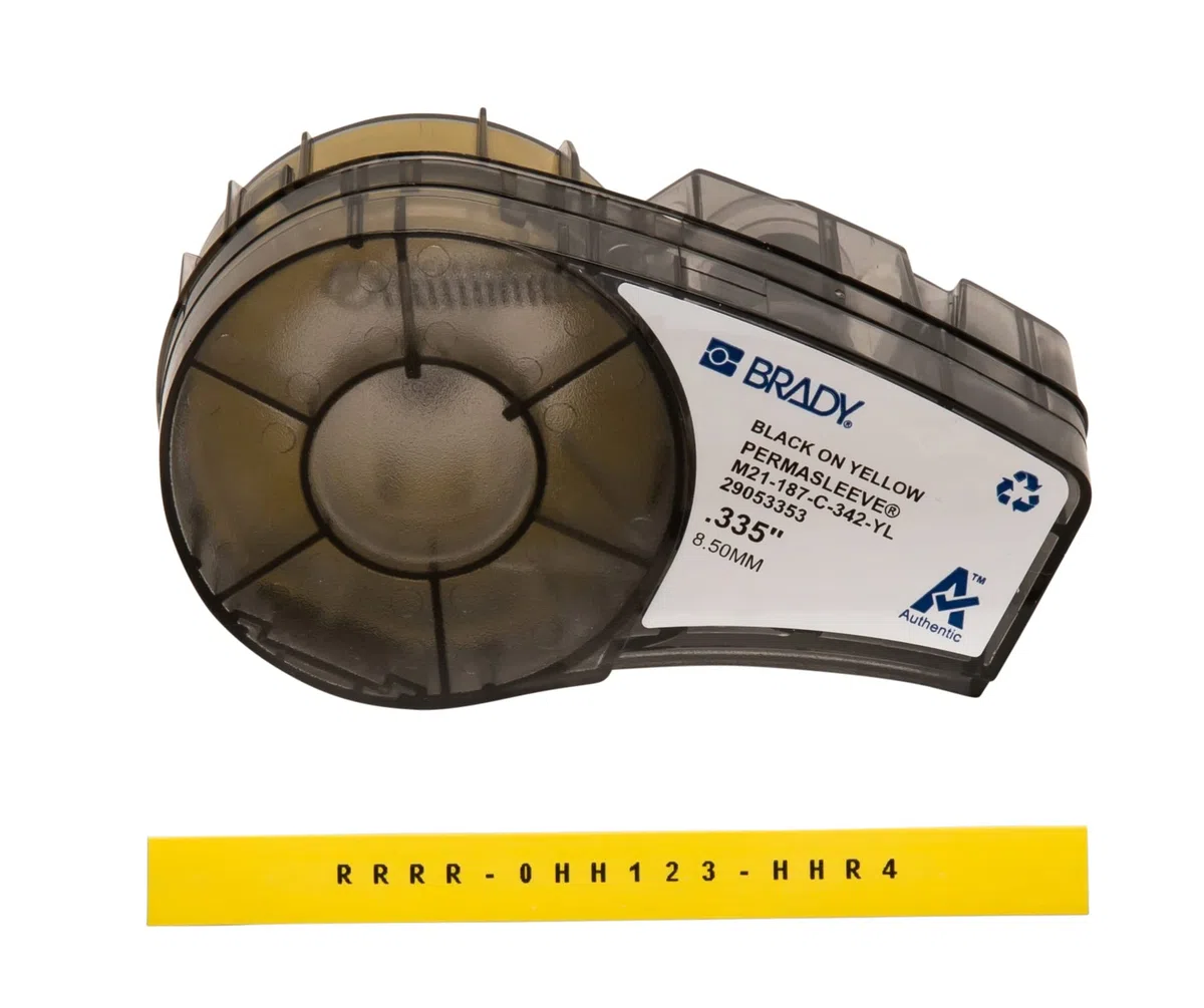 Brady M21-187-C-342-YL etichetta per stampante Giallo Etichetta per stampante non adesiva