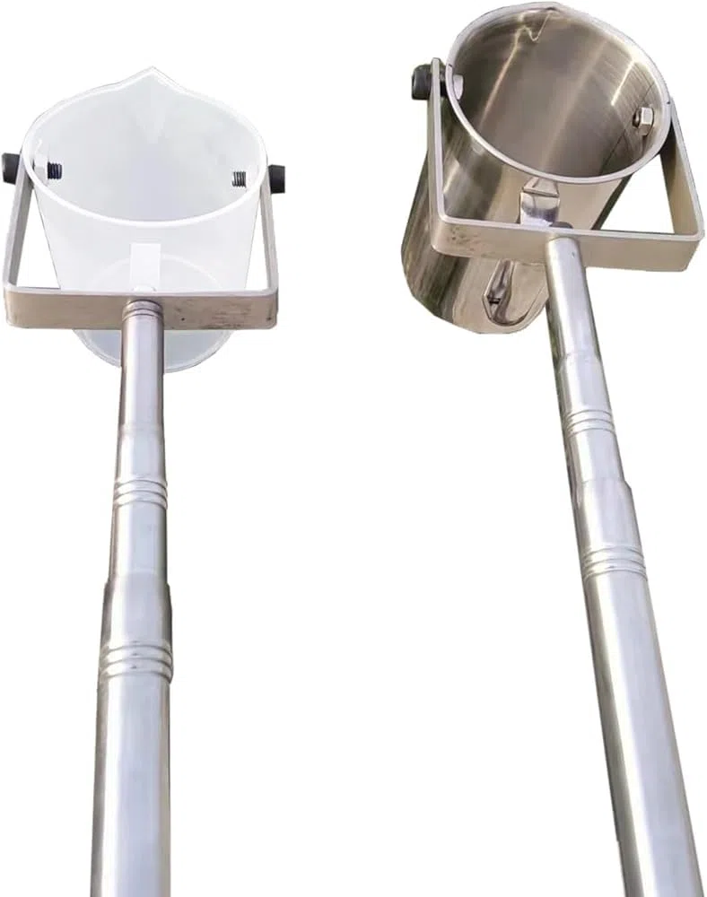 Campionatore d'acqua telescopico da 500ml/1000ml,pendolo in acciaio inossidabile 304,asta di campionamento dell'acqua con mestolo per la racco(Size:1m-2.5m/3.3ft-8.2ft,Color:Stainless Steel 1000ml)