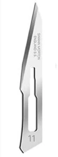 Swann-Morton SM-Blades-11 - Lama per bisturi chirurgici, n. 11, sterilizzata, confezione da 100