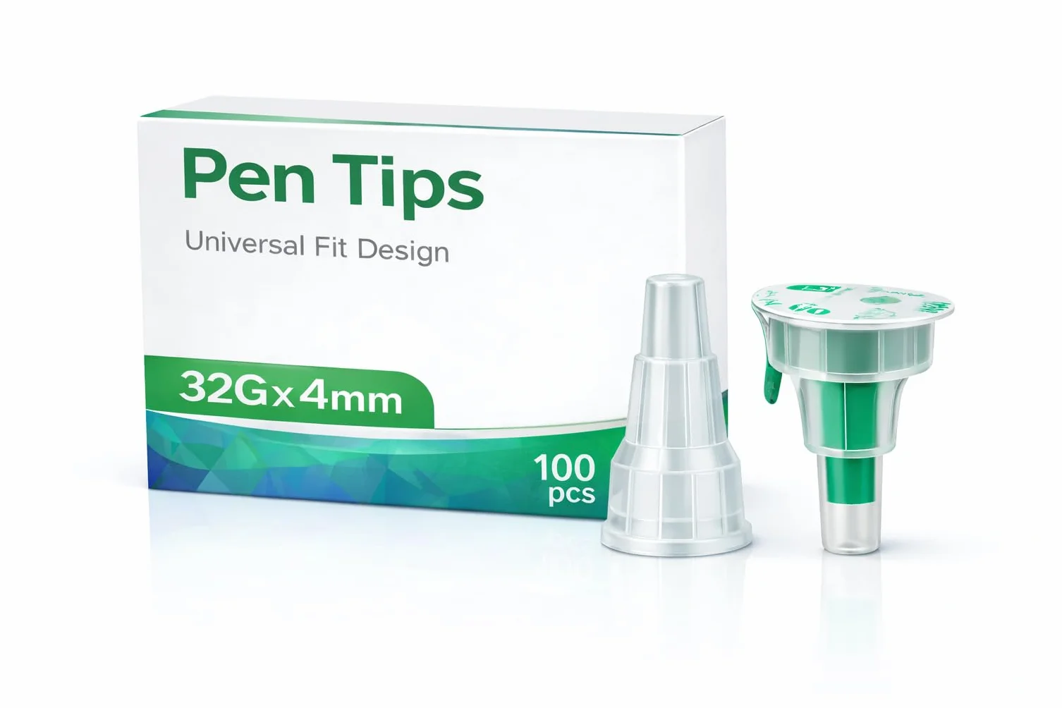 Pennarelli usa e getta sterili 32 G (0,23 x 4 mm) – 100 pezzi, confezionati singolarmente, universalmente compatibili, per laboratorio, industria e cosmetici
