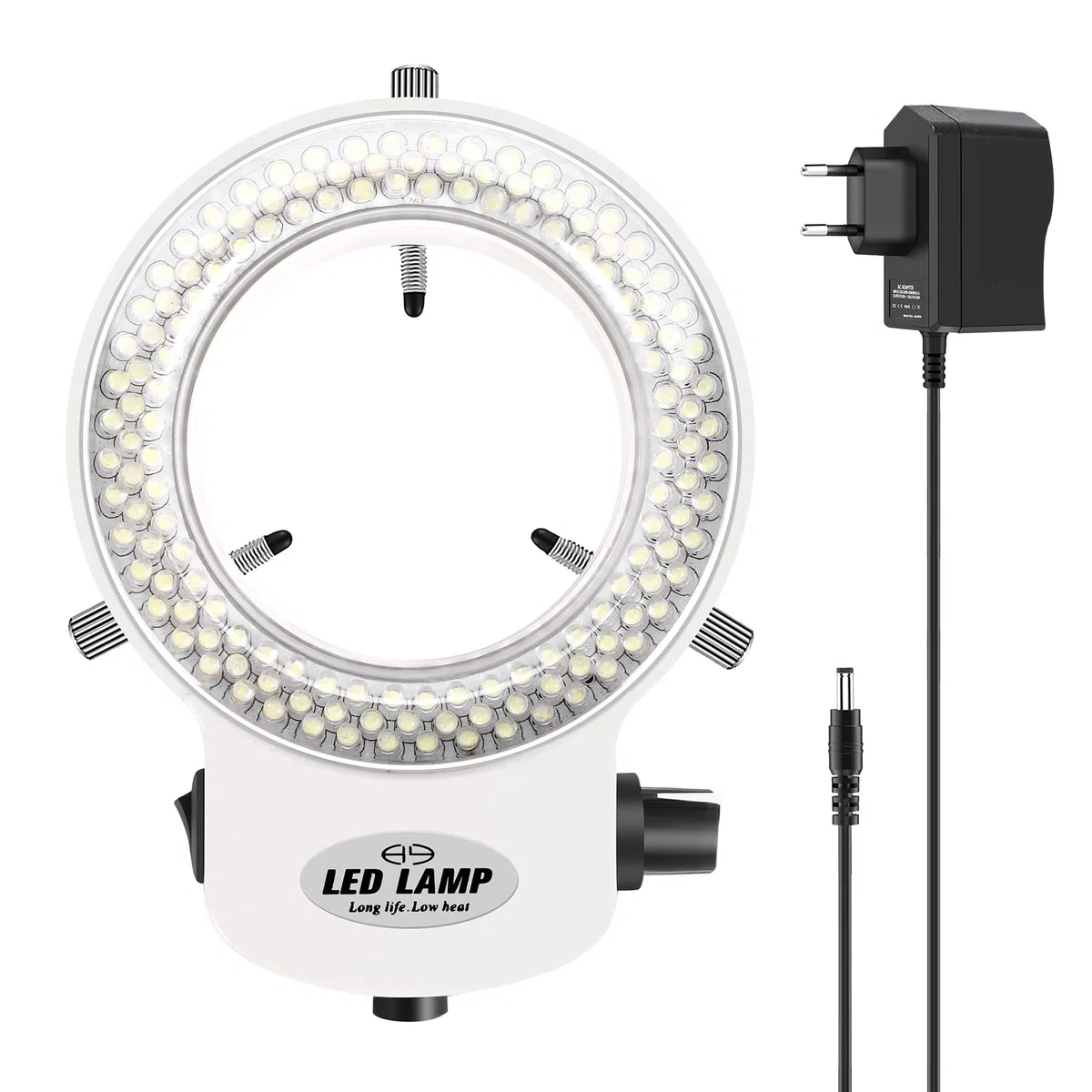 Lampada ad da 144 LED, per microscopio, 6000 K, Regolabile da 0 a 100%