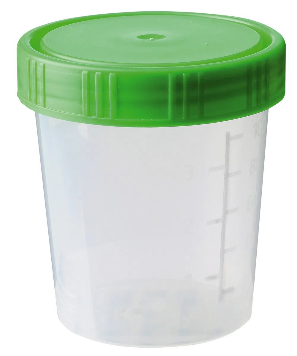 Neolab 2 nero – Caraffa con tappo a vite verde in polipropilene 100 ml (confezione da 100)