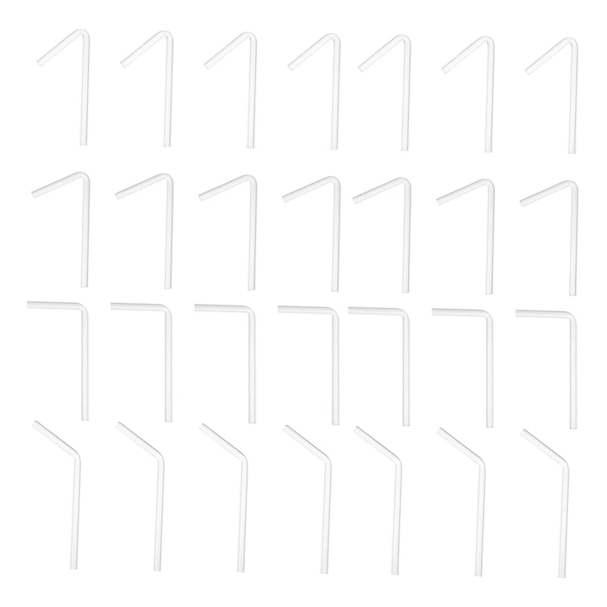 Set Da 40 Tubi Di Vetro Trasparenti a Gomito Per Esperimenti Chimici, Tubi Di Vetro Borosilicato Angoli 45°/60°/90°/120°, Strumenti Di Laboratorio Per Esperimenti Biologici e Chimici