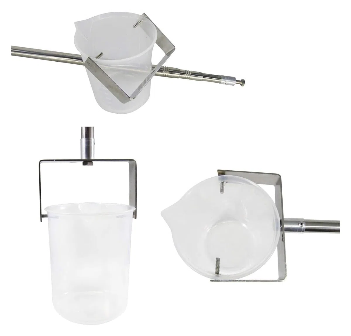 Sistema di campionamento dell'acqua con mestolo, campionatore a pendolo da 1000 ml, tazza di raccolta dell'acqua potabile in plastica, kit per test delle acque reflue per fiumi profondi (0,61-1,5 m)